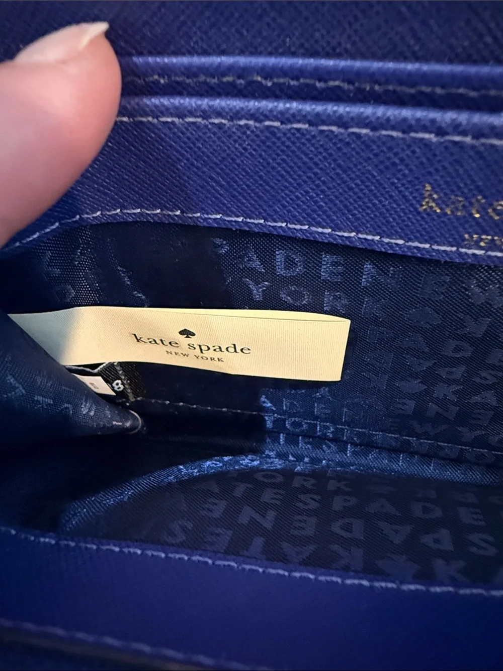 kate spade Blue Cedar Street perforated Lacey zip around Wallet - Picture 4 of 9
